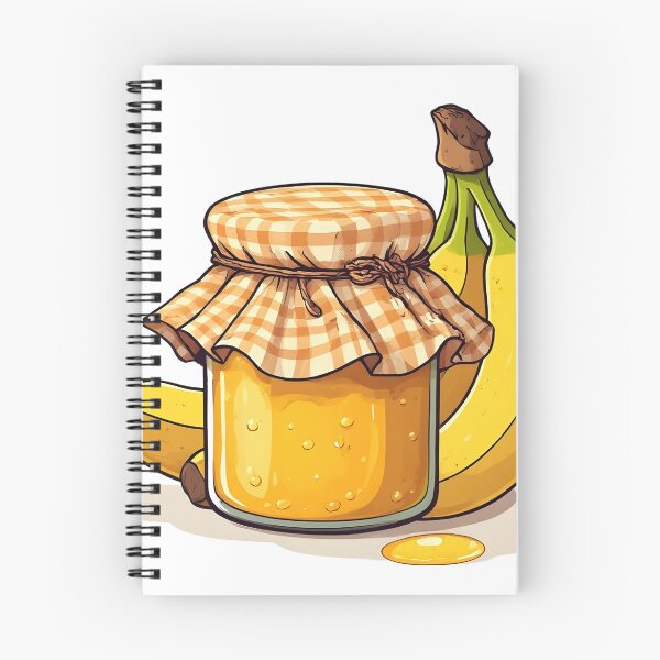 Item preview, Homemade Banana Jam Jar – Cute Fruit Preserve Illustration designed and sold by Karolina’s Cozy Creations.