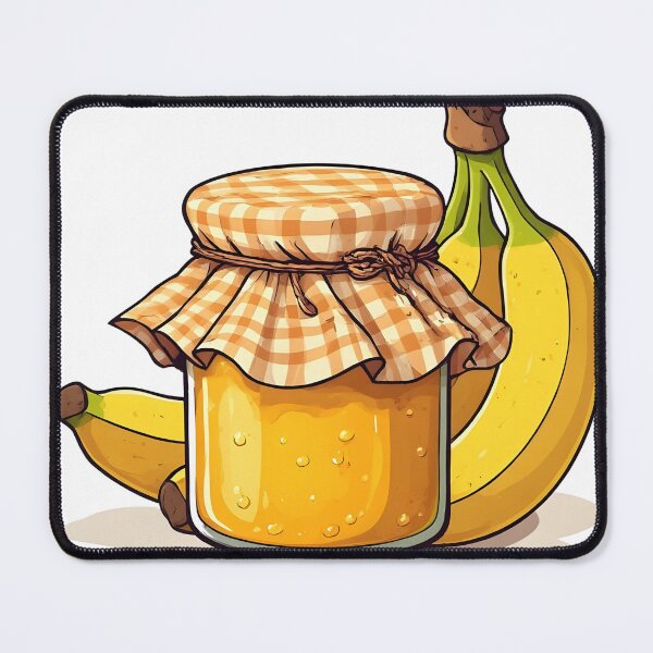 Item preview, Homemade Banana Jam Jar – Cute Fruit Preserve Illustration designed and sold by Karolina’s Cozy Creations.