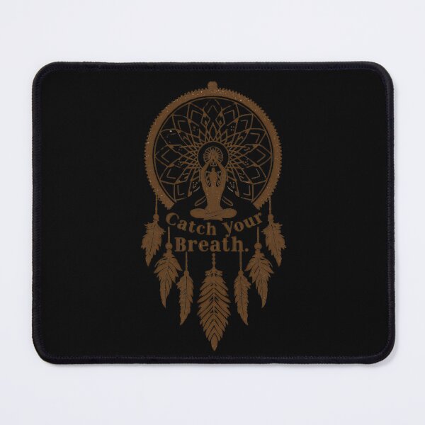 Item preview, Mandala dreamcatcher with yogi silhouette in lotus pose at the center, Catch Your Breath 6 designed and sold by Neon G.