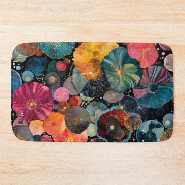 Item preview, Vibrant Bioluminescent Sea Life Abstract Painting designed and sold by LuminousFoundry.