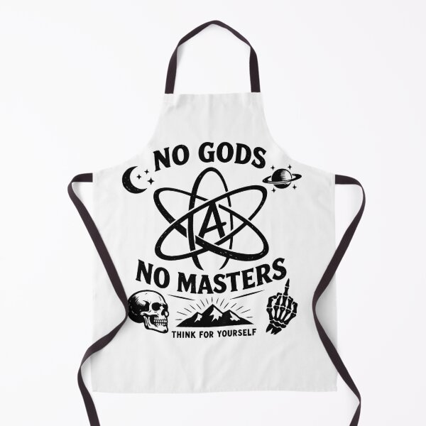 Item preview, No Gods No Masters Think For Yourself Atheist Atom designed and sold by Owcomm.