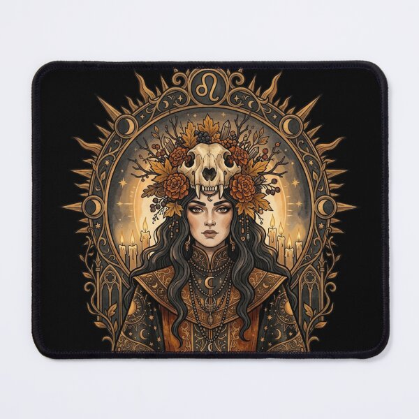 Item preview, Leo Whimsigoth Zodiac Art — Dark Regal Fire Sign Astrology Design designed and sold by DriftingDoodle.