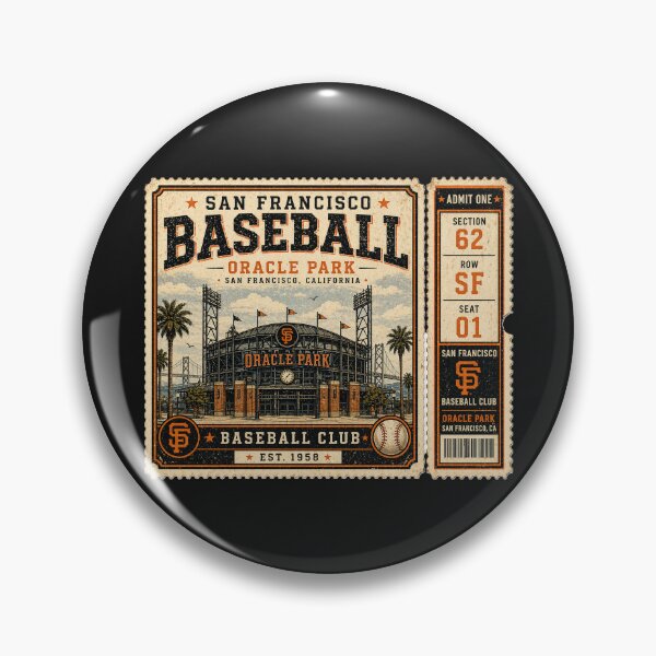 Item preview, San Francisco Baseball Vintage Ticket Stub Oracle Park Design designed and sold by GhostDawgs.