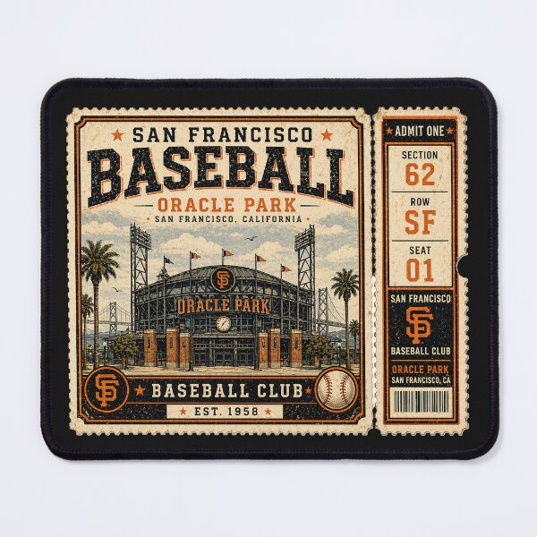 Item preview, San Francisco Baseball Vintage Ticket Stub Oracle Park Design designed and sold by GhostDawgs.