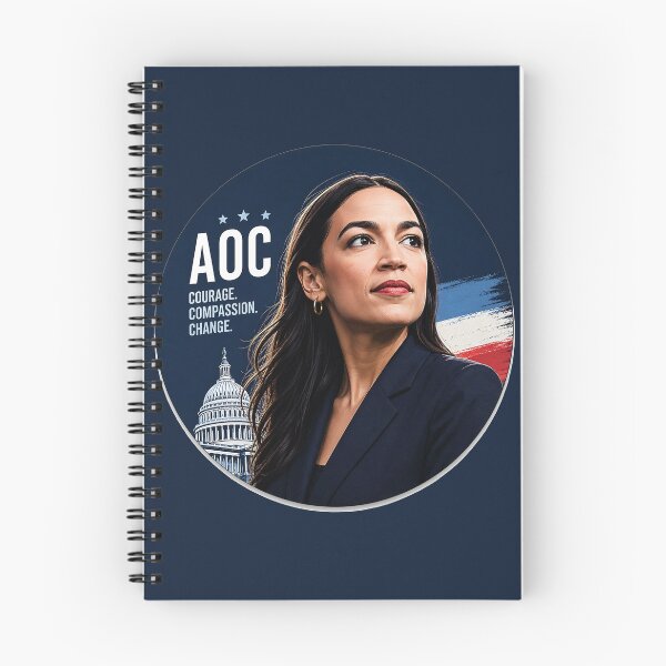 Item preview, AOC Courage Compassion Change Political Portrait designed and sold by Owcomm.