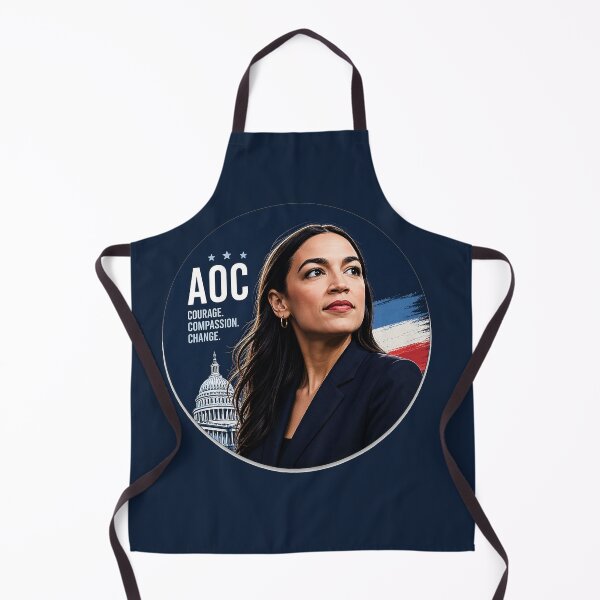 Item preview, AOC Courage Compassion Change Political Portrait designed and sold by Owcomm.