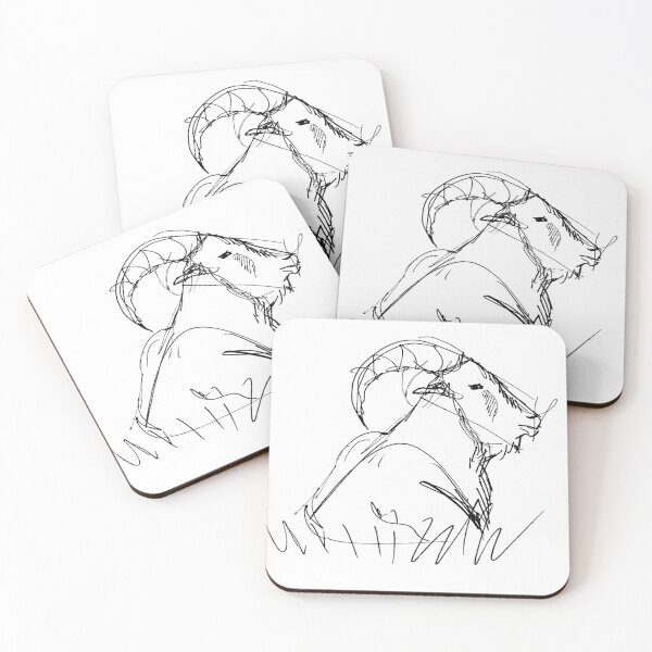 Item preview, Aoudad 2: Sketch of Wild Goat designed and sold by Dustwood-Media.