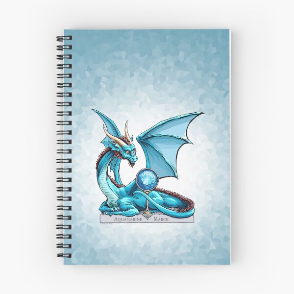 Item preview, Birthstone Dragon: March Aquamarine Illustration designed and sold by stephsmith.