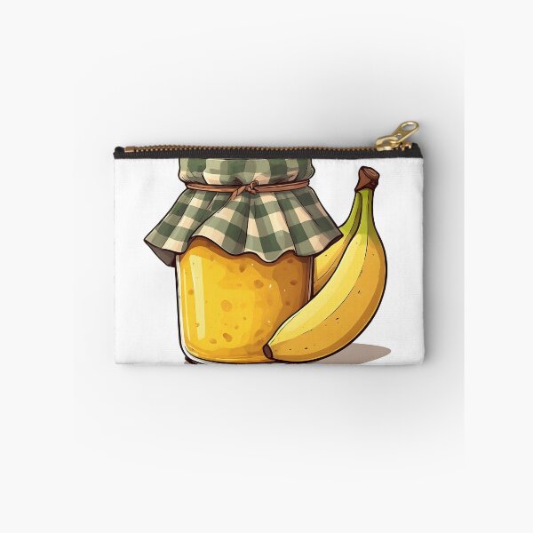 Item preview, Rustic Banana Jam Jar Illustration – Homemade Fruit Preserve Design designed and sold by Karolina’s Cozy Creations.