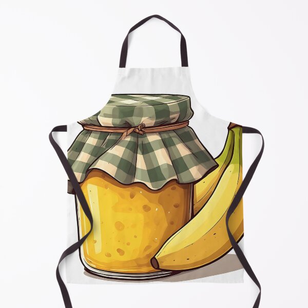 Item preview, Rustic Banana Jam Jar Illustration – Homemade Fruit Preserve Design designed and sold by Karolina’s Cozy Creations.