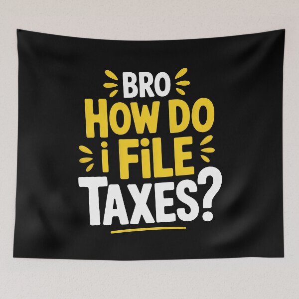 Item preview, Bro How Do I File Taxes Funny Tax Season Joke designed and sold by Say It With Ink.
