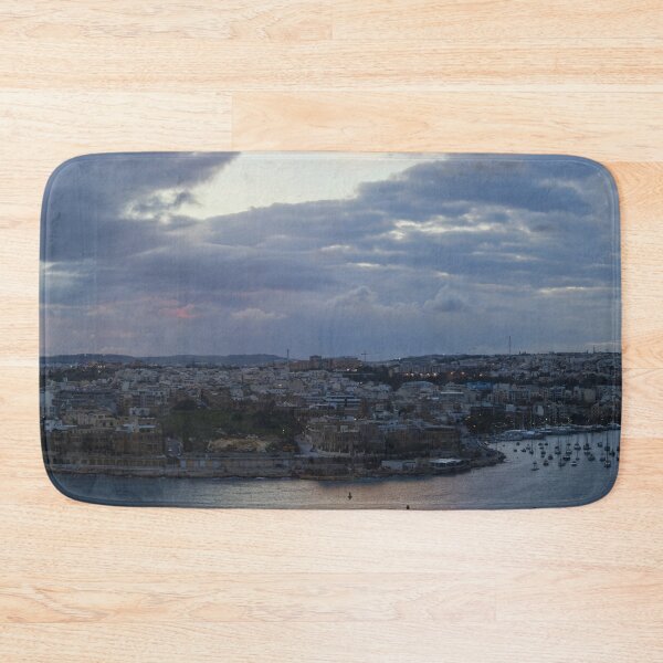 Item preview, Panoramic Sunset Over Historic Mediterranean Harbor City With Marina, Boats and Dramatic Cloudscape designed and sold by Nmallia.