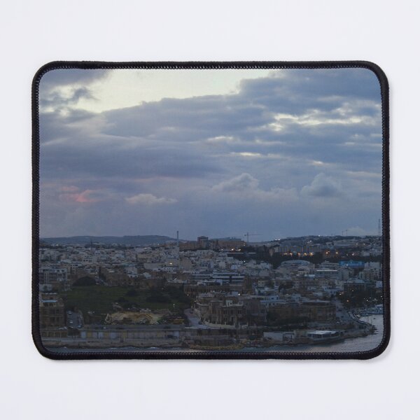 Item preview, Panoramic Sunset Over Historic Mediterranean Harbor City With Marina, Boats and Dramatic Cloudscape designed and sold by Nmallia.