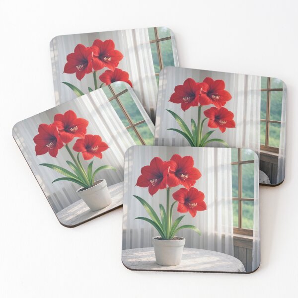 Item preview, Red Amaryllis in Flower Pot designed and sold by Maria Dryfhout.