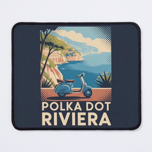 Item preview, Polka Dot Riviera T-Shirt | Vintage Italian Travel Poster Art designed and sold by DmaarGroup.