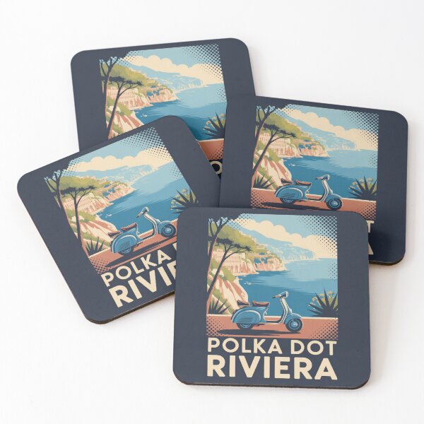 Item preview, Polka Dot Riviera T-Shirt | Vintage Italian Travel Poster Art designed and sold by DmaarGroup.