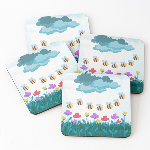 Item preview, Bees and flowers designed and sold by Lougud.