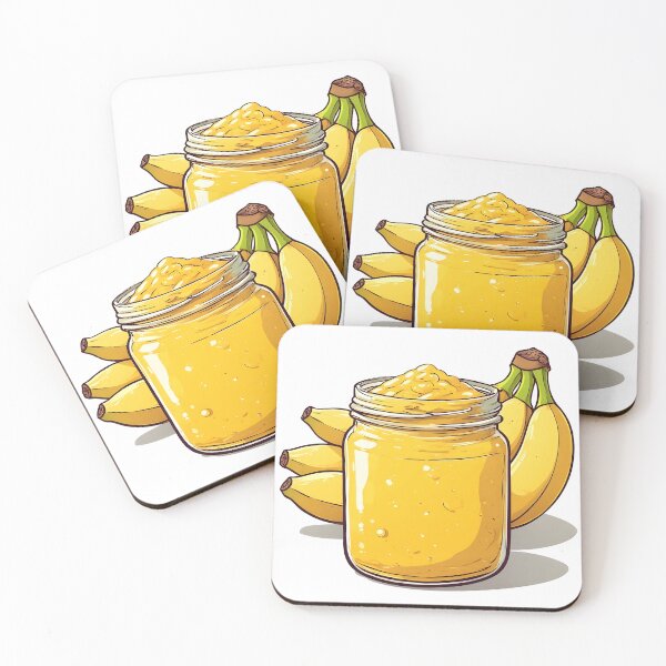 Item preview, Banana Jam Jar Illustration – Sweet Homemade Fruit Spread Design designed and sold by Karolina’s Cozy Creations.
