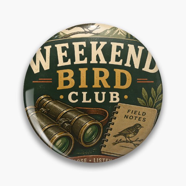 Item preview, Weekend Bird Club Retro Badge designed and sold by Apex Designs.