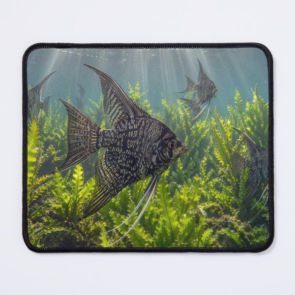Item preview, Black Lace Angelfish in Seaweed designed and sold by Maria Dryfhout.
