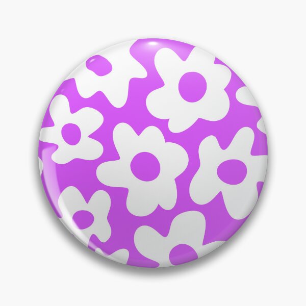 Item preview, Purple Retro Flowers Pattern designed and sold by Jeallan Designs.