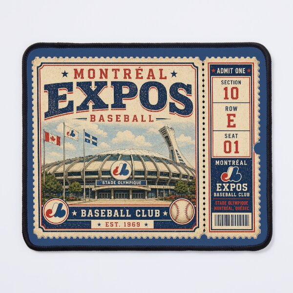 Item preview, Montreal Baseball Vintage Ticket Stub Olympic Stadium Design designed and sold by GhostDawgs.