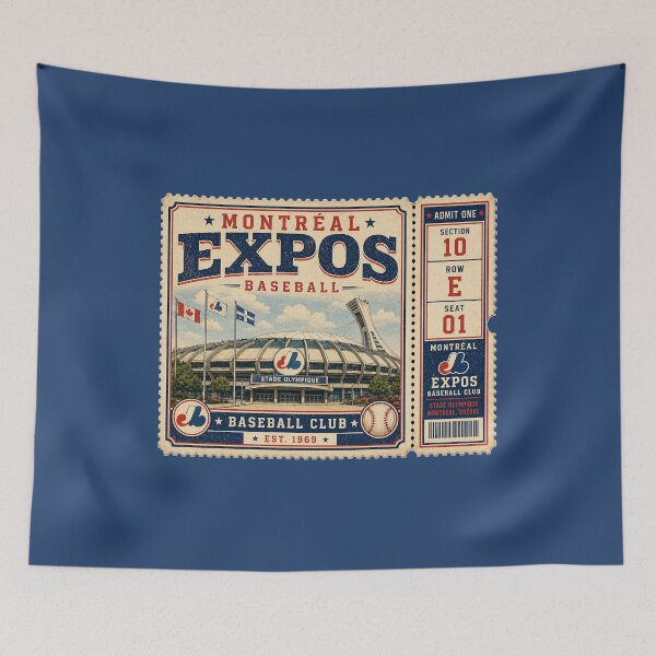 Item preview, Montreal Baseball Vintage Ticket Stub Olympic Stadium Design designed and sold by GhostDawgs.