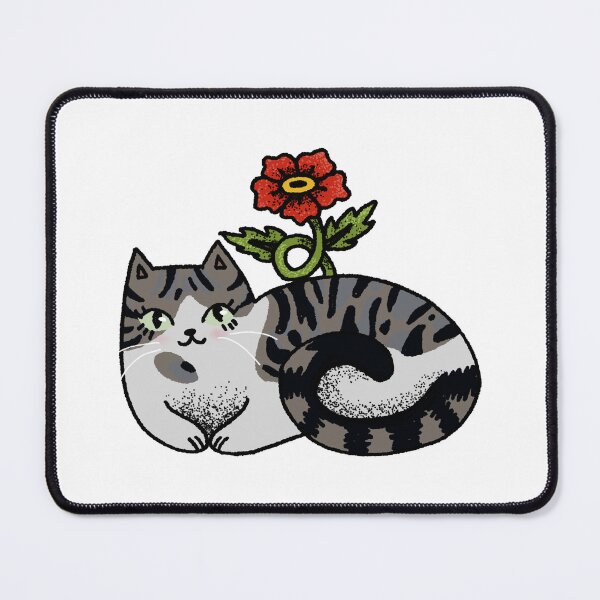 Item preview, Cat with Flower designed and sold by Boneandskull.
