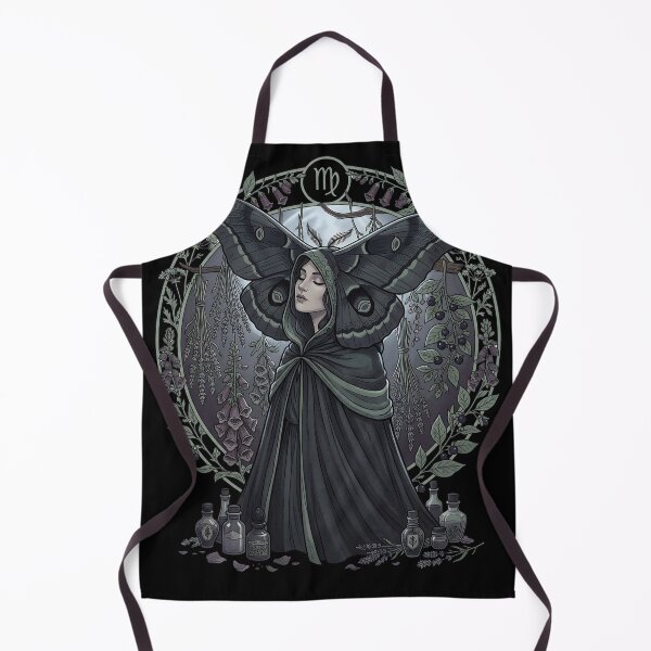 Item preview, Virgo Whimsigoth Zodiac Art — Dark Botanical Earth Sign Astrology Design designed and sold by DriftingDoodle.