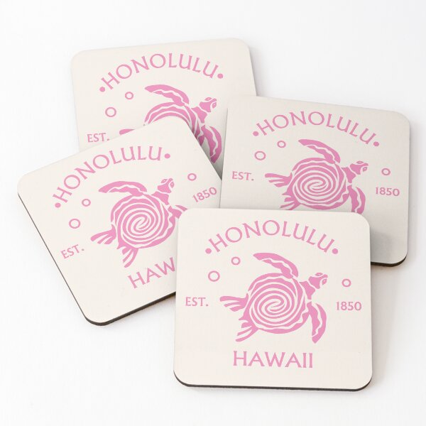 Item preview, Honolulu Hawaii Pink Sea Turtle designed and sold by ForgotSouvenir.