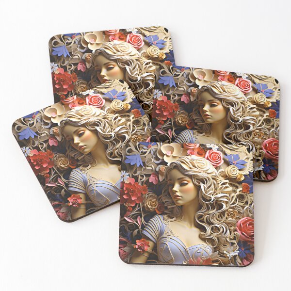 Item preview, Romantic Fantasy Floral Princess With Long, Flowing Hair designed and sold by DEC02.