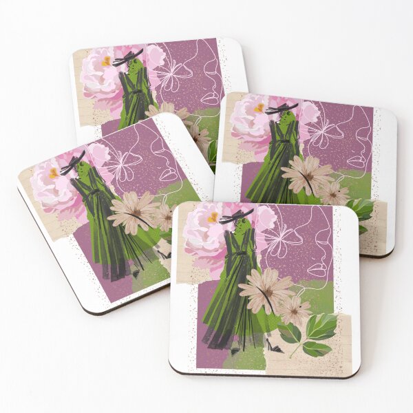 Item preview, Collage illustration style with pink and green designed and sold by Sigma Data.