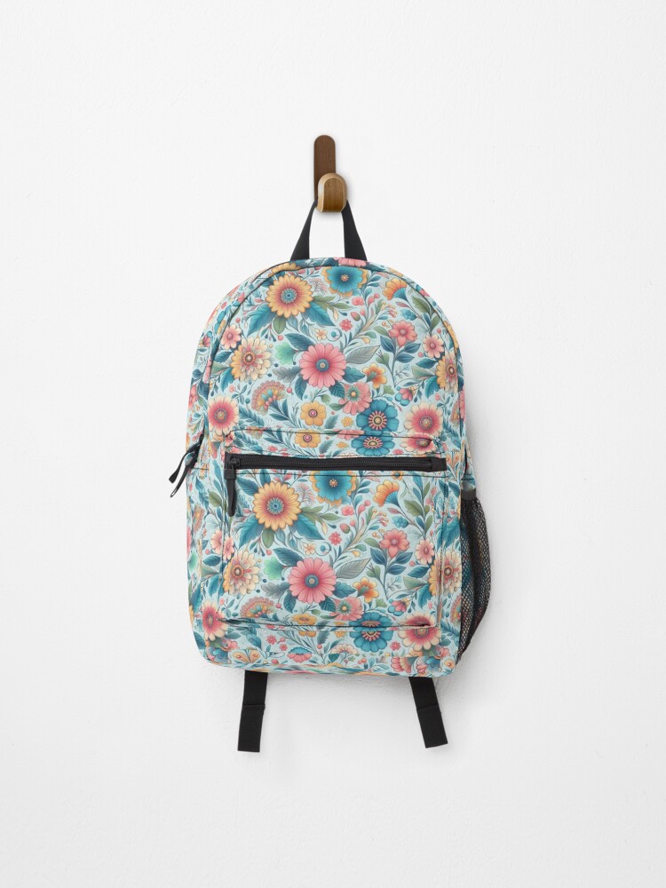 Thumbnail 1 of 3, Backpack, Flowers pattern designed and sold by JALNERVION.