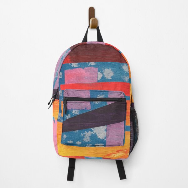 Item preview, Colorful Abstract Stripe Composition with Bold Brushstroke Layers designed and sold by MaryLOwen85.