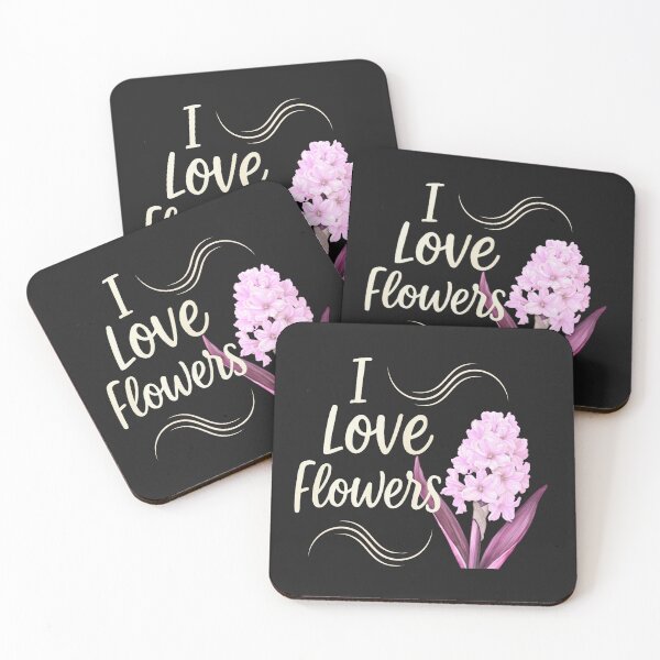 Item preview, Minimalist Pink Hyacinth Flower | Romantic Botanical Aesthetic Typography designed and sold by Aquarius-club.