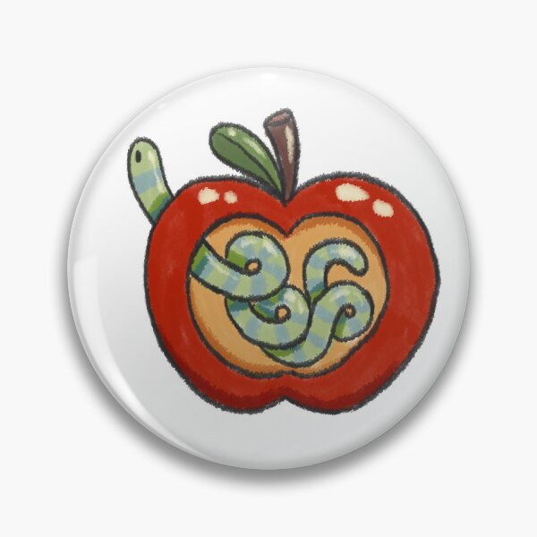 Item preview, Apple with Worm designed and sold by Boneandskull.