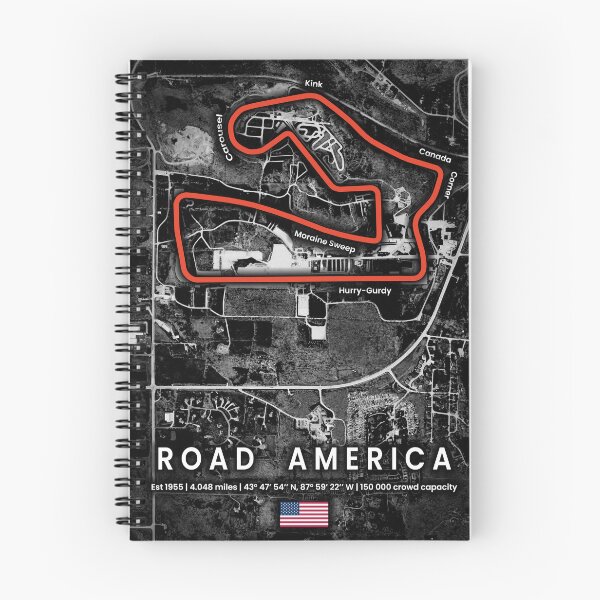 Artikelvorschau, Circuit Road America: Streckenkarte der legendären Route entworfen und verkauft von Eagle-Artx.
