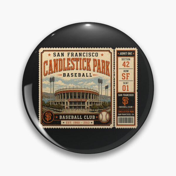Item preview, San Francisco Baseball Vintage Ticket Stub Candlestick Park Design designed and sold by GhostDawgs.