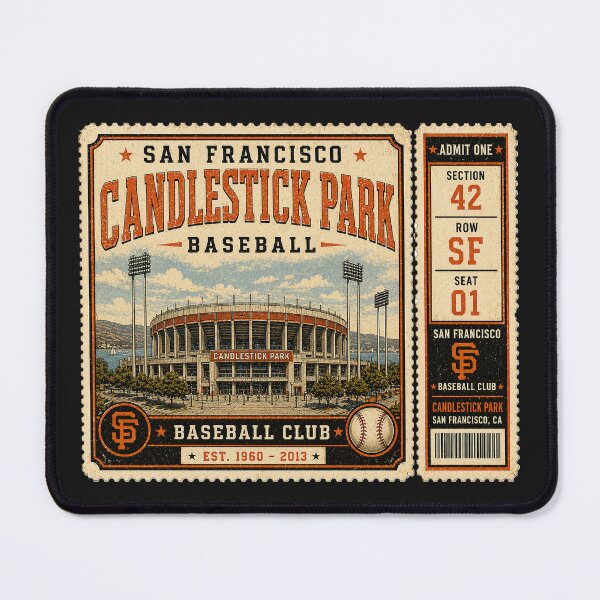 Item preview, San Francisco Baseball Vintage Ticket Stub Candlestick Park Design designed and sold by GhostDawgs.