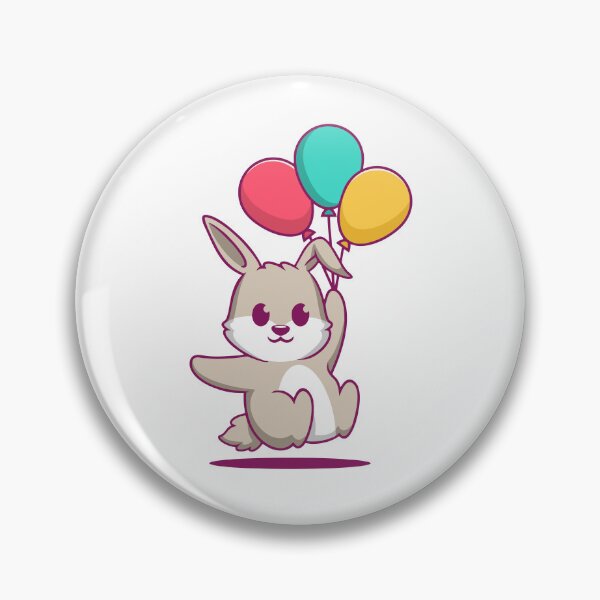 Item preview, Cute Bunny Flying with Balloons designed and sold by anthonyplynch.