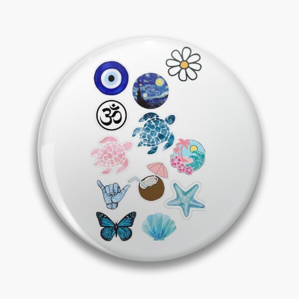 Item preview, ​Aesthetic Sticker Pack Blue Starry Night Turtle Evil Eye Butterfly designed and sold by crystalar95.