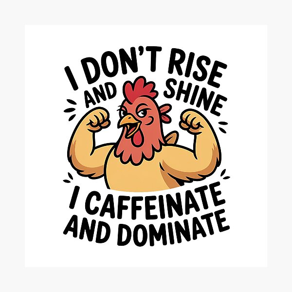 Item preview, I Don’t Rise And Shine I Caffeinate And Dominate designed and sold by theartfulaspie.