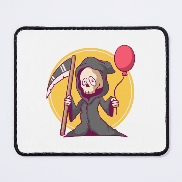 Item preview, Cute Grim Reaper Holding Red Balloon designed and sold by anthonyplynch.