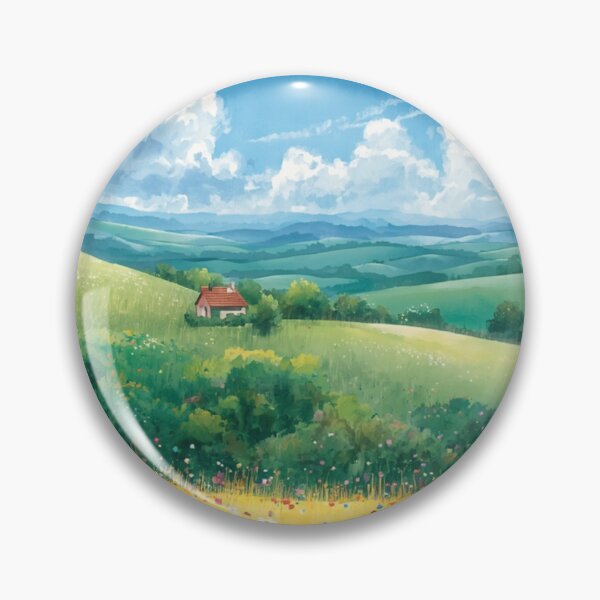 Item preview, Ghibli Inspired Landscape designed and sold by MariArtShopp.