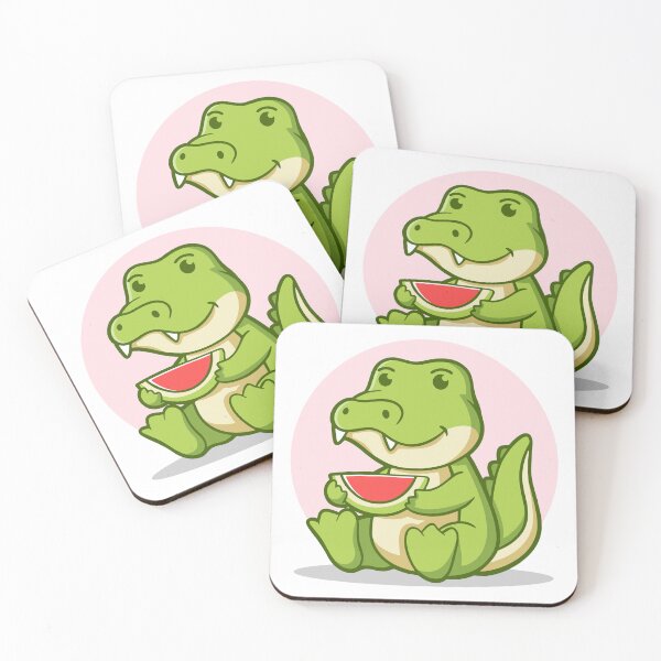 Item preview, Cute Baby Crocodile Eating Watermelon designed and sold by anthonyplynch.