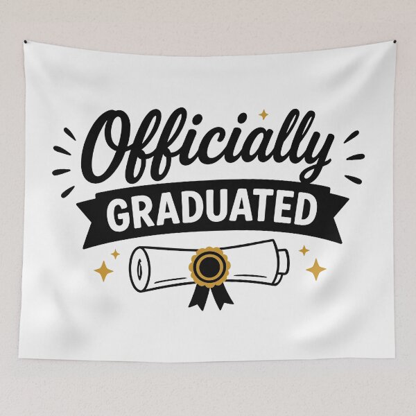 Item preview, Officially Graduated – Graduation Milestone Quote designed and sold by Gift Phrase Studio.