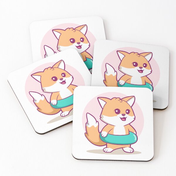 Item preview, Cute Summer Fox with Lifebuoy designed and sold by anthonyplynch.