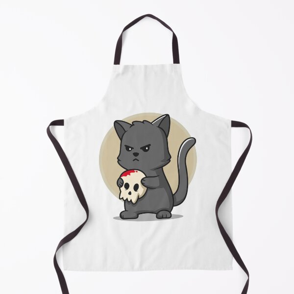Item preview, Grumpy Black Cat Holding Skull designed and sold by anthonyplynch.