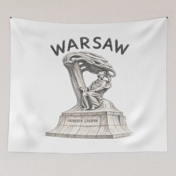 Item preview, Statue in Łazienki – Warsaw (hand-drawn artistic design) designed and sold by JOANNASKAH.
