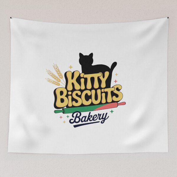 Item preview, Kitty Biscuits Bakery Retro Cat Kneading Sarcastic T-Shirt designed and sold by MerchlyMike.